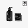 Two black containers of Basic Maintenance’s Guys Grooming Upgrade on a white background, one a pump bottle and the other a jar. A GQ Grooming Awards 2023 Winner badge is shown in the top right corner.