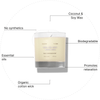 The Calm by Basic Maintenance is a cream-colored candle in a glass jar with coconut & soy wax, organic cotton wick, essential oils, no synthetics, fully biodegradable, and promotes relaxation.
