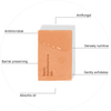 A rectangular bar of The Cleansing Clay by Basic Maintenance is shown with water droplets on top. Surrounding text highlights its antimicrobial, antifungal, barrier-preserving, oil-absorbing, exfoliating, and nutritive properties.