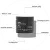 A 118ml (4oz) black jar of Basic Maintenance The Protein Pomade, featuring medium hold and shine, volumizing effects, protein restoration, hydration, and dense nutrition for hair.